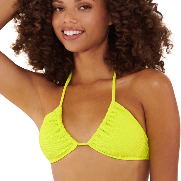 Ninety-Nine Degrees Multi-Wear Convertible Triangle Bikini Top, Small, NWT, lime - Picture 12 of 13